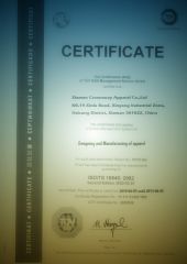 TUV certificate certificate from Xiamen Crownway Apparel Co., Ltd.