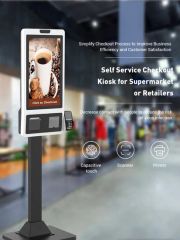 Touch Screen Self Service Payment Kiosk Queue Service with Card Reader Holder Advertising Kiosks - Image 4