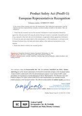 European Union agency certificate from Starry (Xiamen) Outdoor Equipment Technology Co., Ltd.