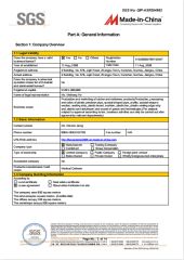 SGS certificate from Kunshan Bova Plastic Co., Ltd.