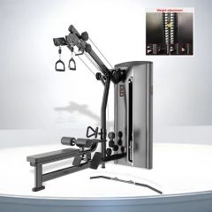 Steel Gym Strength Equipment Pin Load Selection Low Row Exercise Seated Pulldown Machine for Sale - Image 1