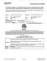 Certificates certificate of Cixi Lotek Electrical Appliance Co., Ltd. – certificate photo, supplier certificates section