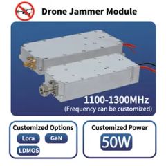 50W 1100-1300MHz Signal Blocking Jammer Uav Defence Anti Fpv Module Drone Jamming Module - Image 1