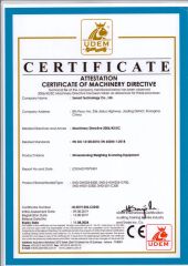 CE certificate certificate from Senad Robot (Shanghai) Co., Ltd.