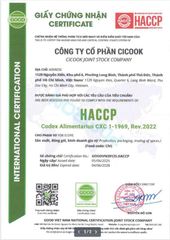 HACCP certificate from Vietnam Seasoning