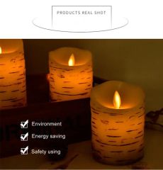 Home Decoration Rechargeable Flameless LED Candle with Remote - Image 5