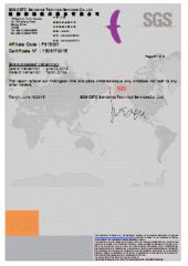 SGS Certificate of Dicalcium Phosphate certificate of Xiamen Ditai Chemicals Co., Ltd. – certificate photo, supplier certificates section