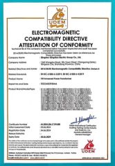 UDEM CE EN61000 certificate from Qingdao Qingdian Electric Group Co., Ltd.