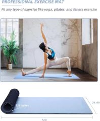 Factory Direct Wholesale Eco-Friendly Double Layer TPE Yoga Mat Non-Slip 6mm/8mm Fitness Exercise Mat with Custom Logo Print - Image 3