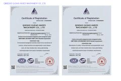 OUR CERTIFICATE certificate from QINGDAO GUDAO ANDES MACHINERY CO., LTD.