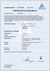 TUV mark certificate from Sunrover Power Co., Ltd.