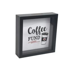 Change Box Coin Money Savings Coffee Fund Shadow Box - Image 1