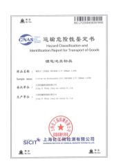 Certificate of Dangerous Goods Transportation Assessment (Marine Shipping) certificate of Chongqing Tianlang Automobile Sales and Service Co., Ltd – certificate photo, supplier certificates section