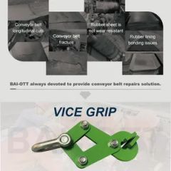 Conveyor Belt Clamping Tool Plier Vice Grip Origin China Shape Rhombic Jaw Width 50mm Type Stationary Trademark BAI-OTT Model NO. #R020200 - Image 3