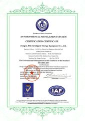 ISO 14001 certificate from Jiangsu JISE Intelligent Storage Equipment Co., Ltd.