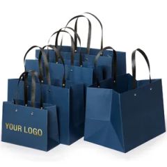 Custom Dark Blue Cardboard Tote Bag Square 60x40x50cm Offset Print Small 1Y MOQ100 - Shantou Eastcross Technology Co., Ltd