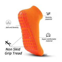 Custom Logo Design Anti-Slip Gym Grip Sport Socks Trampoline Socks - Image 3
