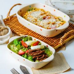 Color Ceramic Bakeware Set Rectangle Roasting Lasagna Baking Dish - Image 2