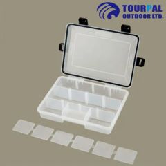 Environmental PP Material Fishing Tackle Box Red 12-20 Capacity TB-0123C MOQ100 - Weihai Tourpal Outdoor Ltd.