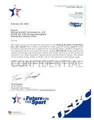 U-2 certificate from Langfang Xushida Bowling Equipment Co., Ltd