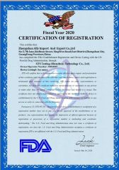 FAD certificate from Zhongshan Ally Import and Export Company Limited