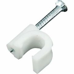Prime pvc White Circle Cable Clip 25mm, Packaging Size: 10000 pieces/packet, Clip Size: 4 mm 40 mm - A.S.Polymers