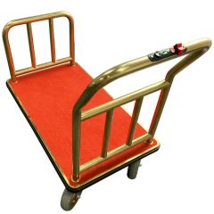Custom 4-Wheel Luxury Hotel Trolley Cart Durable Steel Construction Modern Metal Luggage Trolley Dining Room Mall School - Guangzhou Nanjie Machinery Manufacturing Co., Ltd.