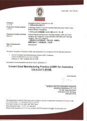 GMPC certificate from Guangzhou Boss Biological Technique Ltd.