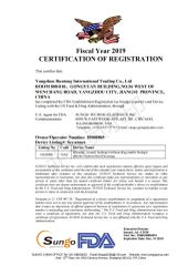 FDA certificate from Yangzhou Runtong International Trading Co., Ltd.