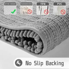 Extra Soft Non Slip Absorbent Water Bath Rug Bathroom Rug Mat - Image 4