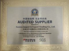 SGS AUDITED certificate from Suntex Import & Export Trading Co., Ltd.
