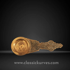 Brass karpoora aarathi, For Home Purity yes Color Golden Material Brass Brand Classickurves Usage/Application Home Country of Origin Made in - Image 3