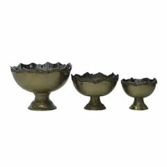 Punch Brass Bowls Size Range 4 Inches To 12 Inches Outer Appearance Brilliant Brass Look Finish Brass Finish With Chrome Plating - Image 1