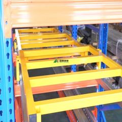 Push Back Rack Steel Q235B 2-6 Levels 1000kg 1Y CE ISO Blue Orange - Image 1