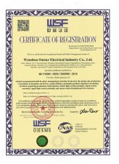 ISO45001 certificate from Wenzhou Oustar Electrical Industry Co., Ltd.