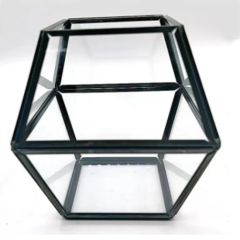 Glass Crafts Glassware Terrarium Planter Succulents Fern Pot Height 12cm Origin Hebei Shape Square Finish Clear Style - Image 1