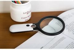 2.5X LED Racket Handheld Reading Magnifying Glass G.W. 22kg Trademark HB Qty/CTN 100PCS LED 2LED Light Shape Circular Origin Zhejiang - Image 6