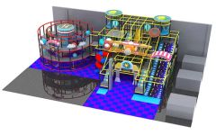 Customized Theme CE Certificated High Level Play Maze Kids Playground with Fiberglass Slide - Guangzhou Funcastle Amusement Equipment Co., Ltd