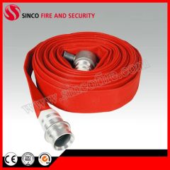 Red Color Fire Hose with BS Fire Hose Couplings Origin Fujian Color Customized Jacket Polyester Model NO. 1\"-16\" Lining With - Image 1
