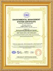 environment management system certificate certificate from Ningbo Kingwin Co., Ltd.