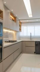 U&L Shape Modular Kitchen Interior Works Hardware Soft-close Safety Features Safety Workflow Design Easy Workflow Material Bwp/bwr Ply Or - Image 1