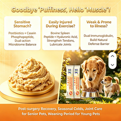 Small Peptide Protein Cat Lick Supplement with Bovine Colostrum Lactoferrin Immune Booster Sachet for Dogs Cats Private - Image 1