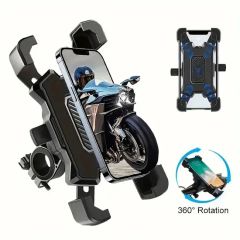 Bicycle Motorcycle Handlebar Rearview Mirror Cell Mount Bracket Mobile Phone Holder - Image 3