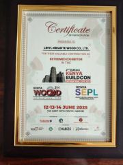 REWARDS certificate from Linyi Mirante Wood Co., Ltd.