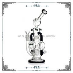 10 Inches High Quality Recycler Glass Smoking Water Hookah Pipe ODM Yes Origin Heibei China OEM Yes Size Medium Using for Dry Herb and Tobacco Smoking - HF GLASS PRODUCTS CO., LIMITED