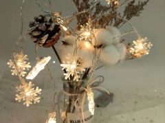 2025 New Christmas Tree Snowflake LED String Lights Xmas Tree Decor Fairy Lighting String Pendant Ornaments for Home Party Decor Light - Image 2