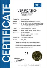 CE certificate of Guangzhou Ailusi Machinery Co., Ltd. – certificate photo, supplier certificates section