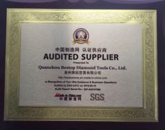 SGS Certification certificate from Xiamen Bestop Diamond Tools Co., Ltd.