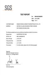 Certificates certificate from Ningbo Aidisen Tourism Products Co., Ltd