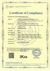IK08 certificate from Wenzhou Xujie Electric Co., Ltd.